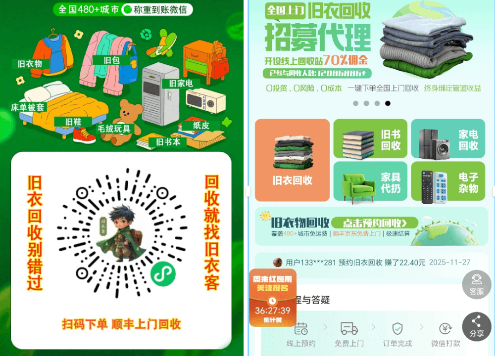 【线上回收站】旧物品回收赚钱