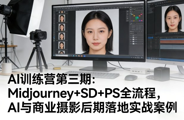 AI训练营第三期:Midjourney+SD+PS全流程,AI与商业摄影后期落地实战案例-然百捷网络科技